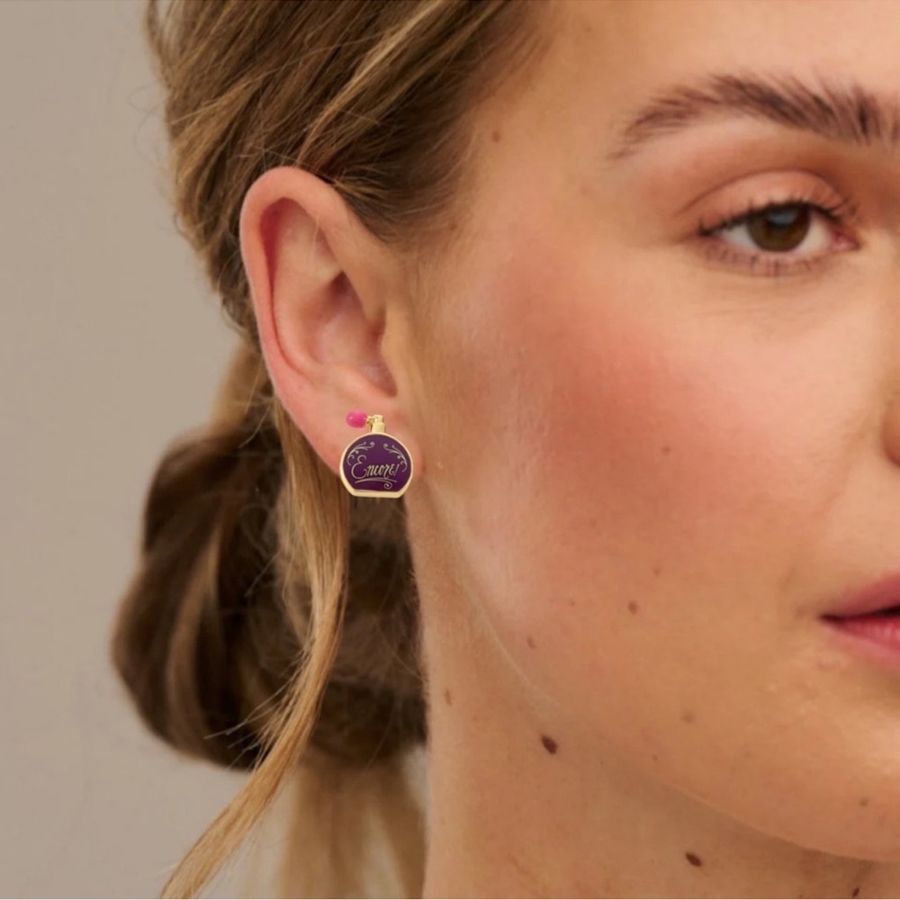 Kate Spade on points Encore perfume. Small stud Earrings - Picture 7 of 7